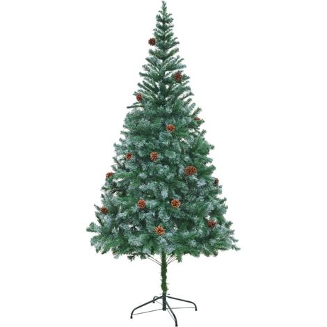Künstlicher Weihnachtsbaum mit Tannenzapfen 210 cm