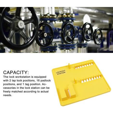Poste de Sécurité pour Cadenas à Fixation Murale avec Isolation Electrique en Plastique Technique pour Gestion des Accès (1/5)