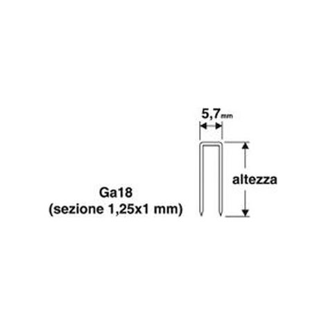 Punti graffette per fissatrici 5,7 X 19 MM 1000 PZ 1455545 VALEX (1/5)