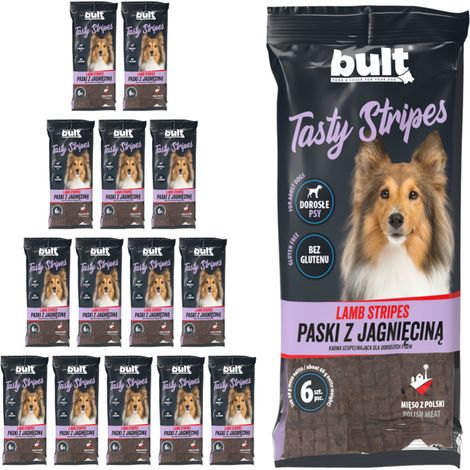 BULT Tasty Stripes Lamm-Hundeleckerlis 14 x 60 g (1/3)