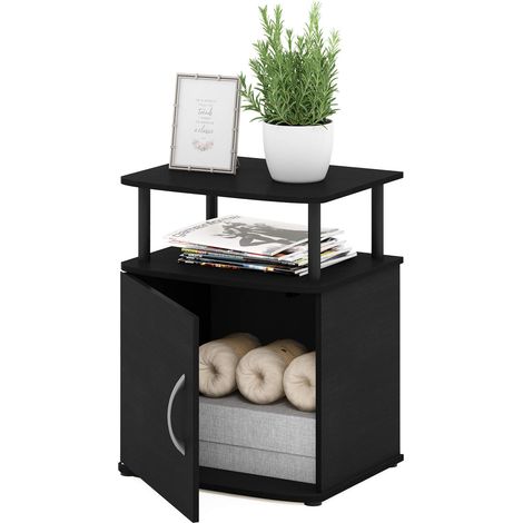 Table d'Appoint, Noir, Bois dense, One Size (1/5)