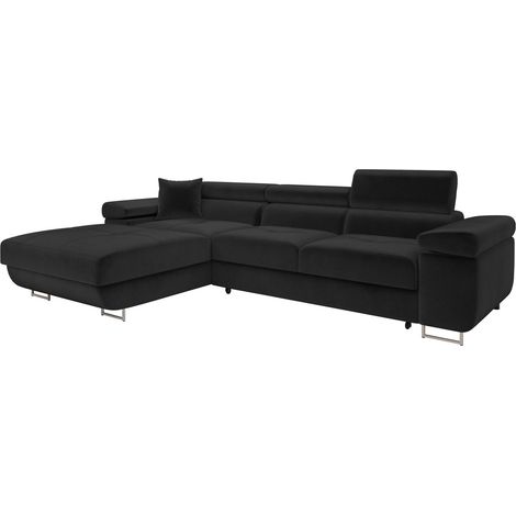 Sofá rinconero Comfivo Vinetum II, Polo 897, Función de descanso, Almacenaje, 280x170x70cm, 0