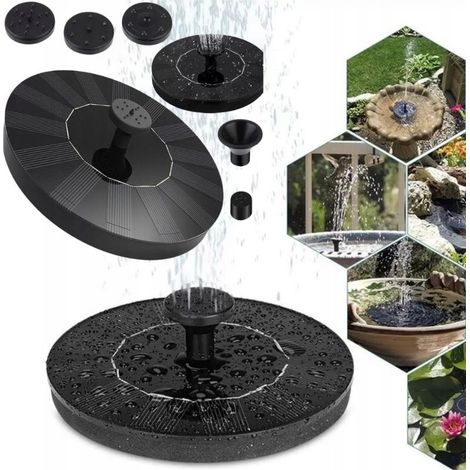 Fuente solar flotante para jardín, de 16 cm, para piscina o estanque + filtro (1/5)