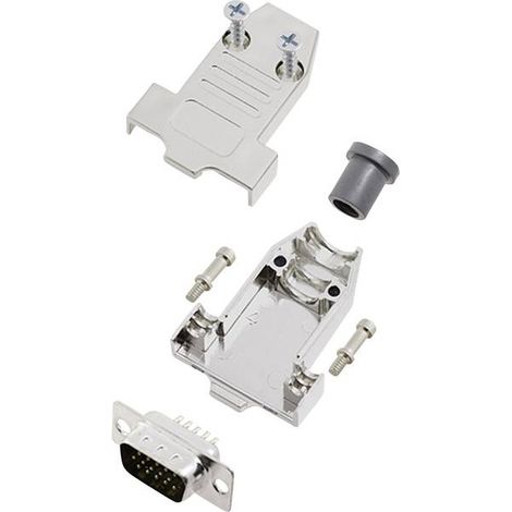 encitech DTNT09-M-HDP15-K 6355-0071-01 KIT connettori maschio SUB-D 180 ° Numero Poli (num): 15 Punte a saldare 1 KIT