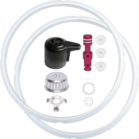 Ensemble de soupapes de ventilation et de joints en silicone pour autocuiseurs, compatible avec les modèles de 8 pintes (7,6 L), assurant une gestion efficace de la pression. (1/5)