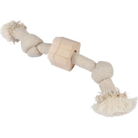 Jouet pour chien « Corde à double nœud » 30 cm, couleur naturelle (1/5)