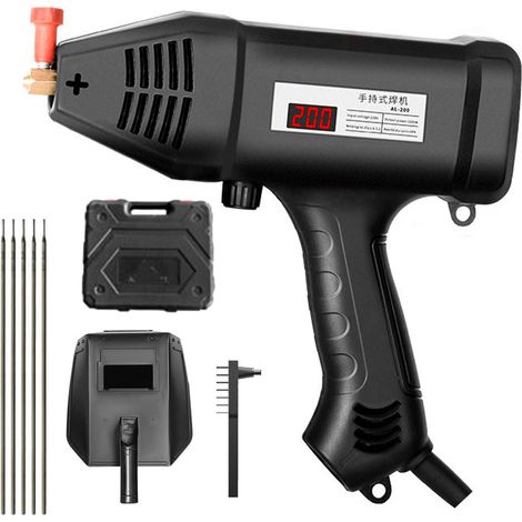 Saldatrice elettrica portatile - Saldatrice manuale da 110 V 3000 W con tecnologia IGBT, regolazione continua della corrente e display digitale per elettrodi di saldatura da 3/32".