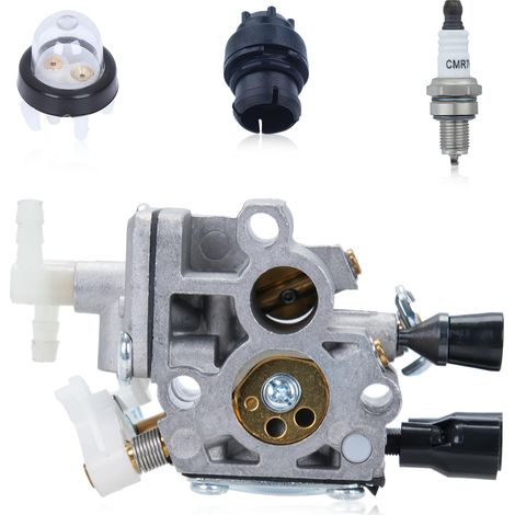 Kit carburateur pour HS46 HS56 Taille-haie, carburateur avec bougie d'allumage, jauge d'huile et poids d'équilibrage Remplacement C1T-S195 (1/5)