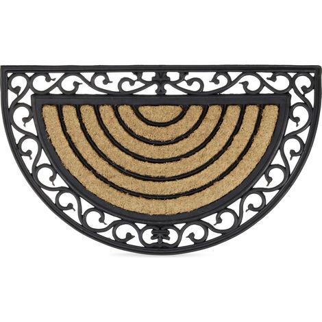 Zerbino Mezzaluna Antiscivolo Interno Esterno 80 x 50 cm in fibra di cocco marrone 130003294