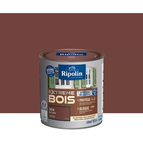 Peinture RIPOLIN eXtrême Bois Bi-Activ Teck 0,5 L (1/2)