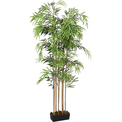 Árbol de bambú artificial con 1650 hojas verde 180 cm