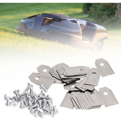 30 lames en acier inoxydable (35180,45 mm) pour tondeuses robotisées Husqvarna Automower, argent. (1/5)