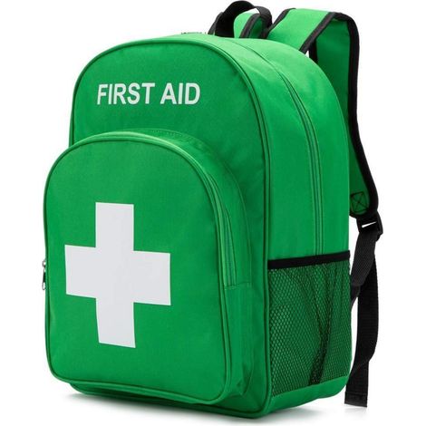 Erste-Hilfe-Rucksack leer, Notfall-Tasche rot, für Camping, Wandern, Zuhause