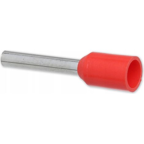 100 pezzi Terminale a ghiera isolato E 1/8mm 1mm2 rosso E1008 Elpromet 0217 (1/2)