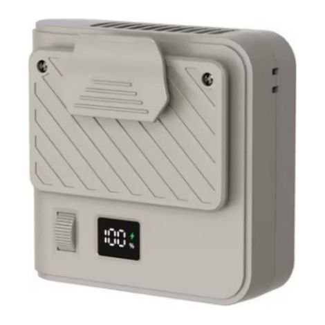 Ventilateur de cou portable rechargeable avec affichage numérique et vitesse de ventilation réglable, ventilateur électrique sans fil, 3000 mAh. (1/5)