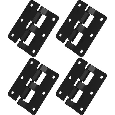 Charnières Détachables en Fer pour Flight Case, Lot de 4, Accessoires de Boîtes à Bijoux et Malles, Fonction Multi-Usage pour Trunks, Couleur Noir (1/5)