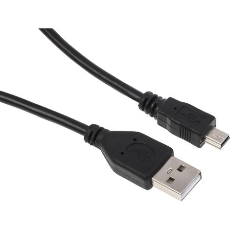 Câble USB RS PRO, Mini USB B vers USB A, Noir, 500mm ( Prix pour 1 )