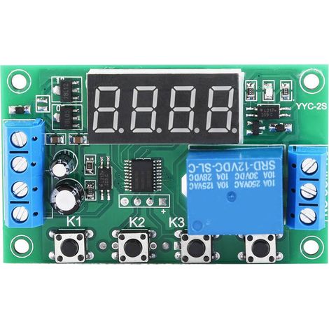 LED Display Adjustable Timer Relay Automation Control Switch Module (12V)