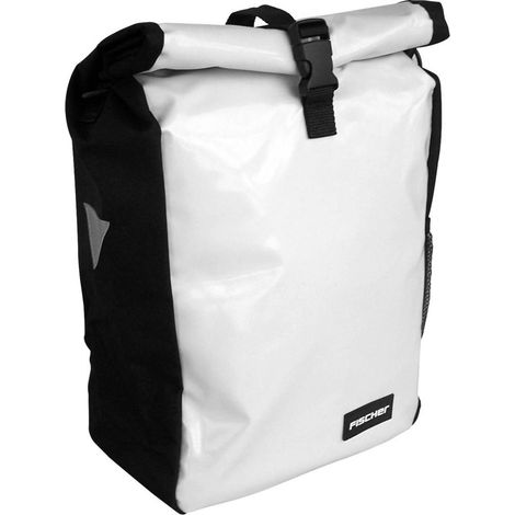 FISCHER FAHRRAD 86264 Borsa per portapacchi Bianco, Nero