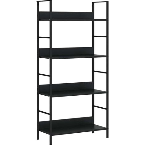 Maison Exclusive - Scaffale Libri 4 Ripiani Nero 60x27,6x124,5cm Legno Multistrato (1/5)