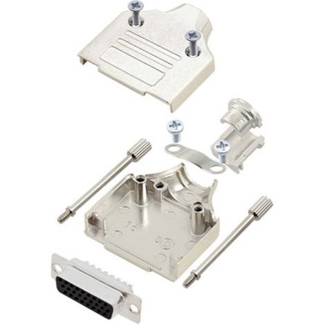 TRU COMPONENTS TCMHDM15HDS26K 7708944 Kit embase SUB-D femelle 180 ° Nombre de pôles: 26 fût à souder 1 pc(s) (1/2)