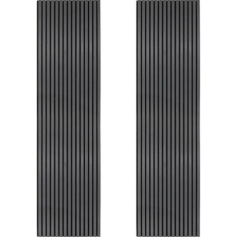 Acoustic Slat Wall Panels x 2 – Anthracite Grey