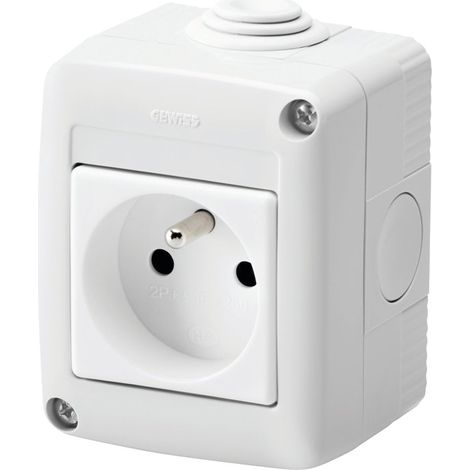 Prise 2P+T - GEWISS - En saillie - 16 A - 250 V (1/2)