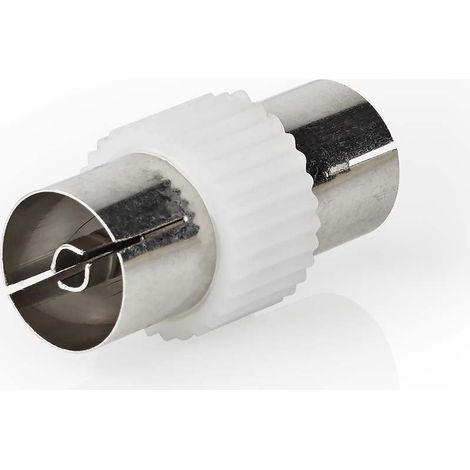 Adaptador de antena y satélite  IEC (coaxial) Hona  IEC (coaxial) Hona  Platerado de níquel  75 ohmios  Rak  Metal / Plástico  vitamina  1º.  Cerrar