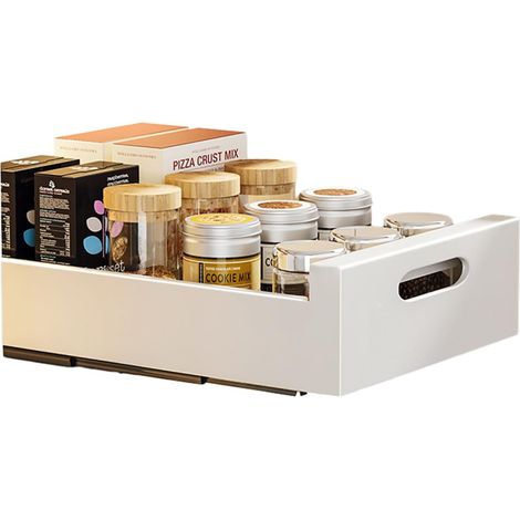 Organizador deslizante adhesivo para armario, 63,5 × 109,3 × 20,3 cm, expandible, blanco.