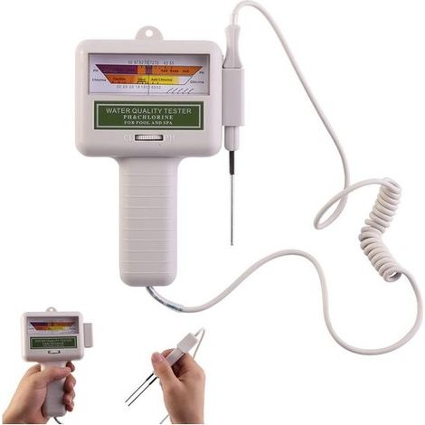 Testeur d'Eau 2 en 1 pour Piscine et Spa, Testeur de pH et Chlore Portable, Analyseur de Qualité de l'Eau (1/5)