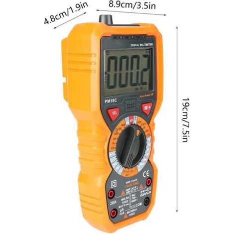 Multimètre numérique PM18C pour test de température de fréquence de capacité de résistance de courant de tension-XIO (1/4)