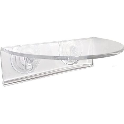 Étagère de fenêtre pour Plantes, étagères en Acrylique Transparent - Porte-Plante d'intérieur à Ventouse - Rallonge de seuil de fenêtre en Verre,20cm
