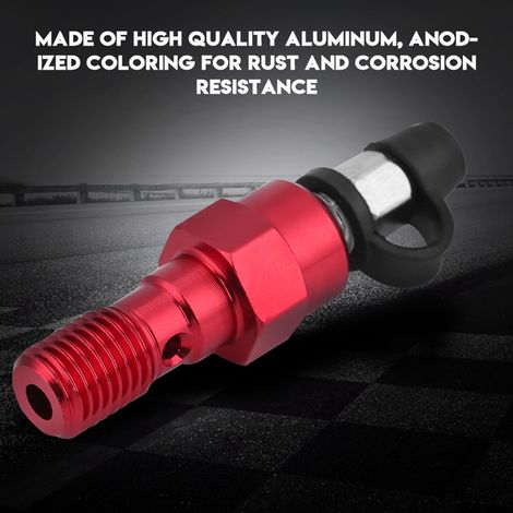 Bouchon anti-poussière rouge pour vis de purge d'étrier de maître-cylindre de frein de moto M10x1,0 mm (1/5)