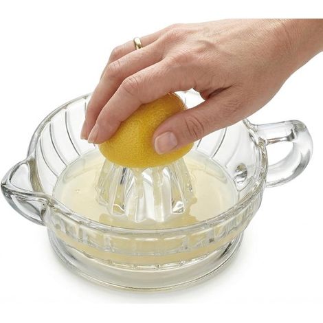 Exprimidor de cítricos de cocina con mango y boquilla, fabricado en vidrio resistente, cocinar y preparar cócteles (1/5)