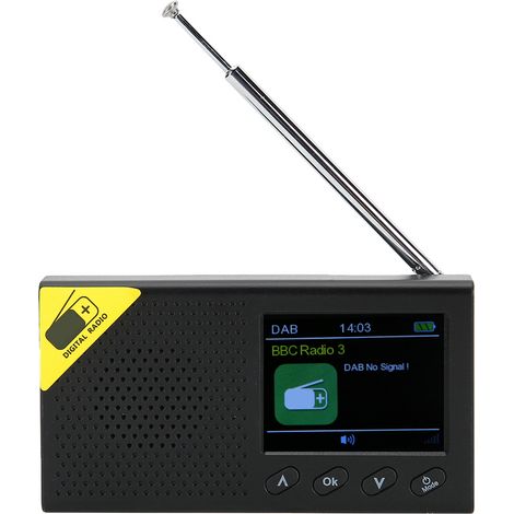 Radio numérique portable pour la maison avec DAB, écran LCD de 2,4 pouces et sortie stéréo (1/5)