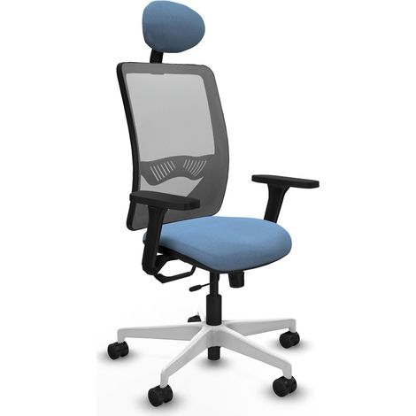Sedia piqueras y crespo Zulema grigio mesh bianco comfort ergonomico (1/2)