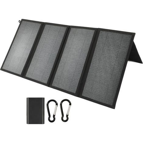 Panneau solaire 24W 5V 3.1A pliable léger avec double port USB chargeur portable pour camping randonnée pique-nique extérieur (1/5)