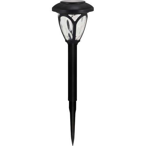 Lampe solaire à planter ronde noire DEL 0,06 W IP44 BERT Struhm (1/2)