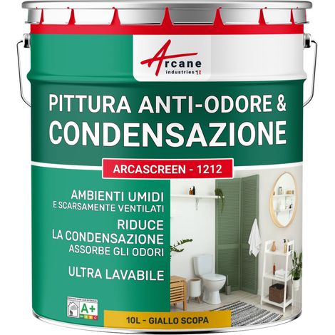 Pittura Termica Anticondensa e Antimuffa per Pareti Umide : ARCASCREEN - 1212 - 10 L Giallo scopa - RAL 1032 - ARCANE INDUSTRIES