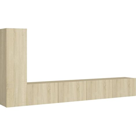 Maison Exclusive - Juego de muebles de salón 3 piezas roble Sonom (1/5)