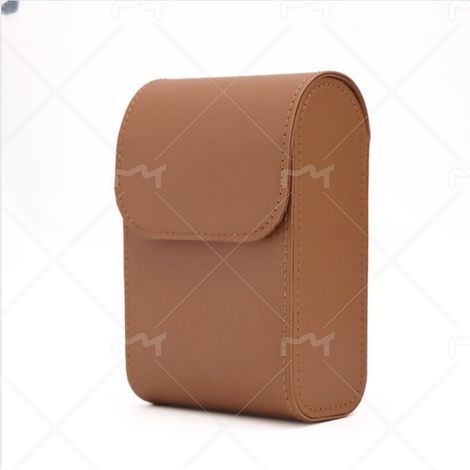 Étui haut de gamme pour télémètre de golf - Pochette de protection en cuir PU marron (1/2)