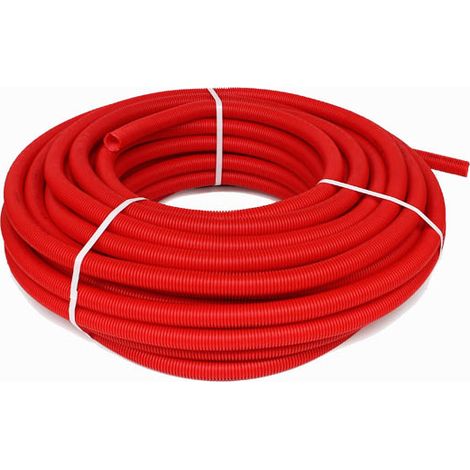 Tube fluxo gainé rouge Ø20 en couronne de 50ml