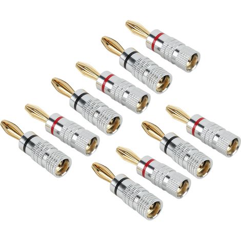 Connecteur banane J.10053 de 4 mm pour câble d'enceinte, panneau mural ou home cinéma. (1/5)