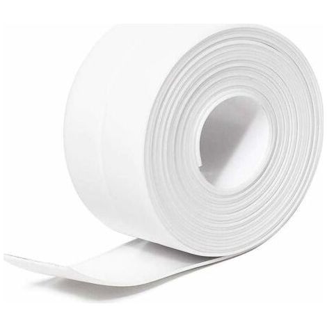 (Weiß, 3,8 cm x 3,2 m) Silikon-Dichtungsstreifen für Badezimmer, selbstklebender, wasserdichter PE-Dichtungsstreifen für Badewanne, Dusche, WC, Küche, Waschbecken und Wandschutz (1/5)