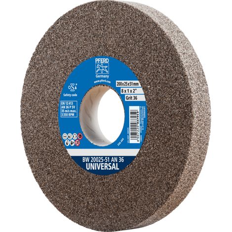 PFERD TOOLS Schleifbockscheibe Ø 200x25 mm Bohrung-Ø 51 mm A36 für universelle Schleifaufgaben