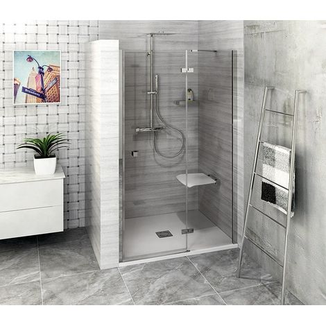 Porte de douche en alcôve FORTIS 1200 mm, verre clair/droite (1/4)