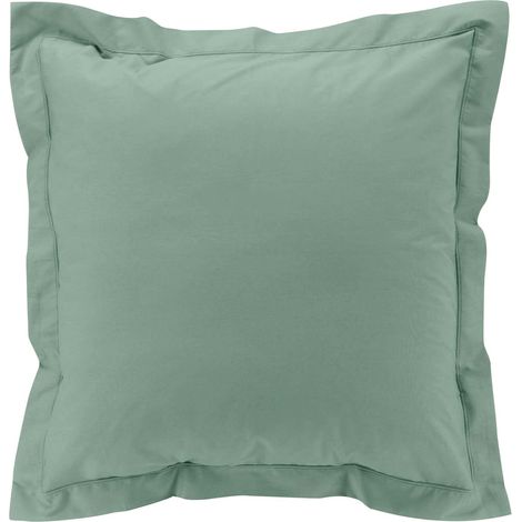 douceur d'intérieur, Taie d'Oreiller (63 x 63 cm) Percaline Tilleul, Percale de Coton (1/5)