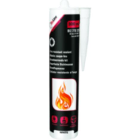 mastic coupe-feu - cartouche de 310 ml - blanc - bizline 710326