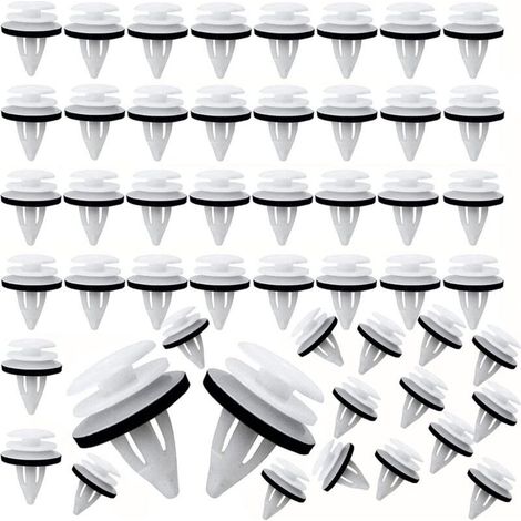 Lot de 50 clips de fixation universels pour carrosserie de voiture, rivets en plastique, pour panneaux de portières (1/5)