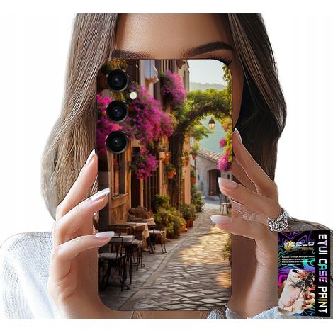 Funda para Samsung Galaxy S24 FE - calle pintoresca con una cafetería + cristal (1/5)